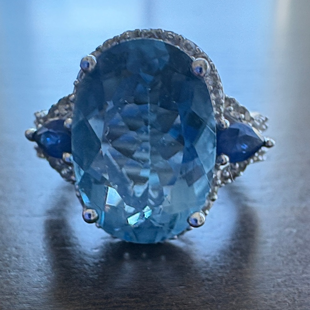 Fluorite on Sterling Silver Ring
